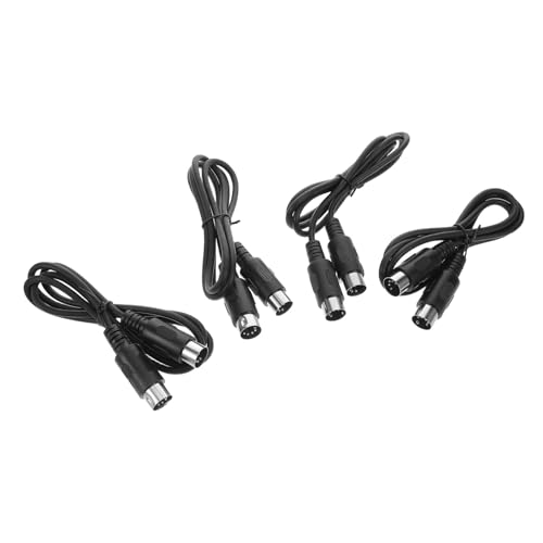 TOYANDONA 1 Satz Fünfpoliges Kabel Liefert Kabel Professionelle Kabel Midi Verbindungskabel Synthesizer Kabel 5-poliges Midi-kabel Verbindungskabel Für Musikinstrumente Metall Black 4 Stück von TOYANDONA