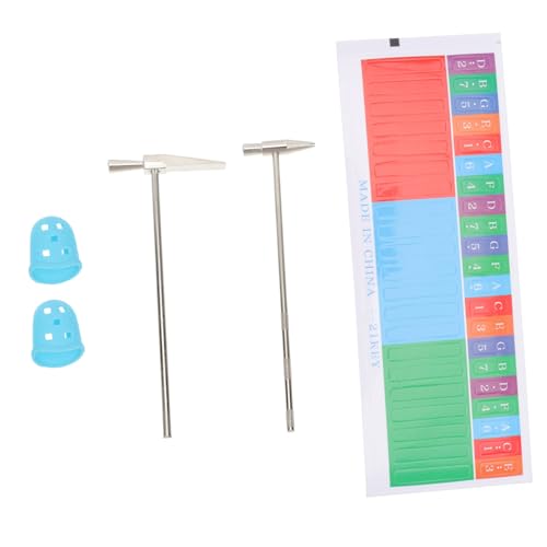 TOYANDONA 1 Satz Zubehör für Daumenklaviere Musik Notizaufkleber aus Papier Fingerklavier Schoß Mini-Daumen Kalimba note stickers Musical scale sticker Stimmhammer Maßstabsaufkleber Gummi von TOYANDONA