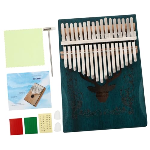 TOYANDONA 17 Daumen Fingerklavier für Kinder Kidcraft-Spielset Kalimba koa Kalimba-Fingerklavier Mbira Fingerspielzeug Kalimba für Anfänger Fingerinstrument Nordamerikanische Kiefer Blue von TOYANDONA