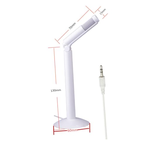 TOYANDONA 1Stk Interviewmikrofon für die Kamera Photo fotografieren whitn cadfi kondensator-mikrofone Interview mikrofon DSLR tragbares Mikrofon kurzer Mikrofonständer Tischmikrofon Weiß von TOYANDONA