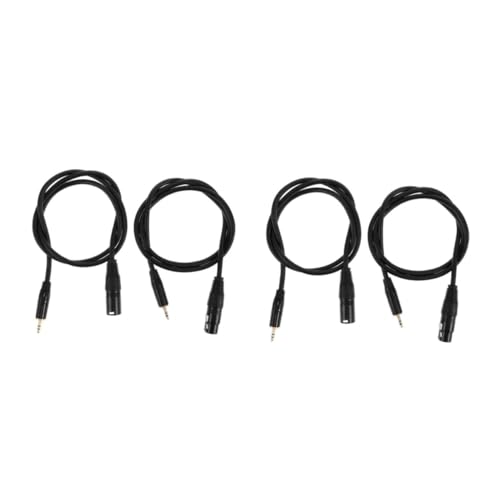 TOYANDONA 2 Sätze Audiokabel Trs Zu Xlr Kabel Synthesizerkabel Mikrofon Kabel Trs Xlr-kabel Xlr-studiokabel 3,5 Mm Klinke Auf Xlr Mikrofon-patchkabel Mikrofon Xlr Kabel Black 2 Stück * 2 von TOYANDONA