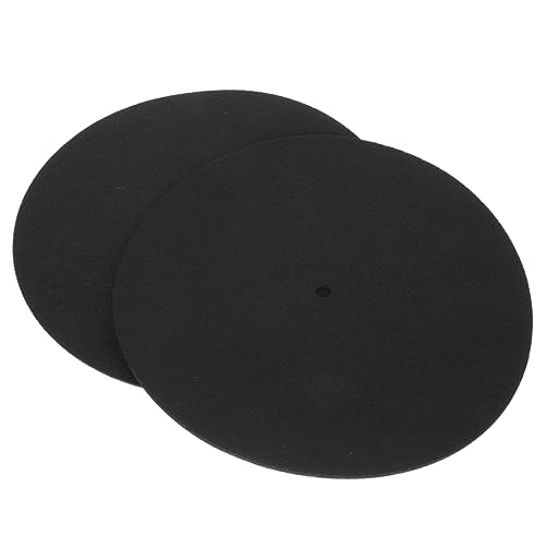 TOYANDONA 2St Rekordmatte Zubehör für Plattenspieler Zubehör für Schallplattenspieler vinyl unterlage vinyl matte drehteller Schutzmatte für Schallplatten Vinyl-Plattenspieler-Pad aus Filz von TOYANDONA