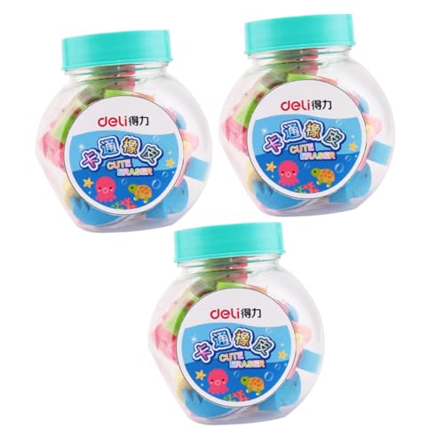 TOYANDONA 3 Mini-Radierer erasers for kinder radiergummi Cartoon Radiergummi Kunst Radiergummi cauchtisch schreibwaren schöner Radiergummi kreativer Radiergummi Cartoon-Radiergummi PVC von TOYANDONA