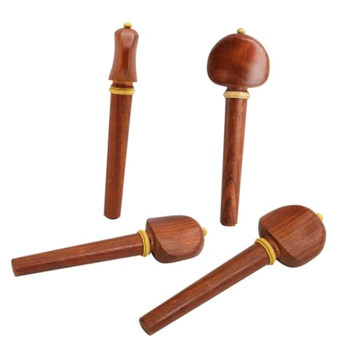 TOYANDONA 4 Stück Cello-zubehör Praktische Stimmwirbel Stimmtasten Stimmwirbel Für Violine Stimmgerät Für Cello Aus Holz Nützliche Stimmwirbel Cellostimme Cello Liefert Cellodreher Mahagoni- von TOYANDONA