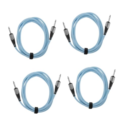 TOYANDONA 4 Stück Gitarren-Audiokabel Gitarrendraht E-Gitarren-Verstärkerkabel Verstärkerkabel für E-Gitarre Gitarren-Patchkabel Kabel für Gitarreninstrumente Instrumentenkabel PVC Sky-blue von TOYANDONA