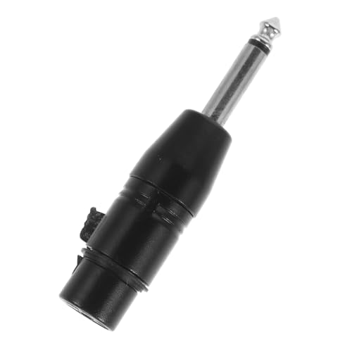 TOYANDONA Audio-Adapter XLR-Adapter Mono-Adapter Sound Adapter Audio-Stecker Mikrofonanschluss Stereo-Klinkenadapter auf 6,35 mm Kopfhöreradapter männlich auf weiblich vernickelt Black von TOYANDONA