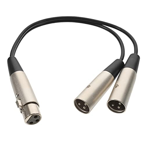 TOYANDONA XLR Splitter Kabel 3 Polig Mikrofonkabel Mit Doppelstecker Für Lautsprecher Hochwertiges Lautsprecherkabel Für Optimale Audioübertragung 1 Meter änge von TOYANDONA