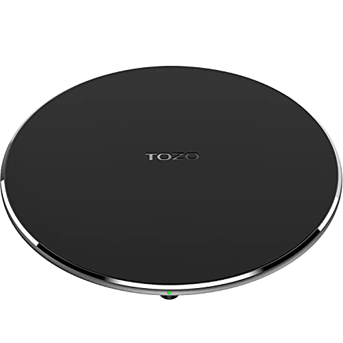 TOZO W3 Wireless Charger, 10W Qi-Zertifizierung schnellladegerät mit Luftfahrt-Aluminium Computer Numerische Steuerung Technologie Kompatibel mit iPhone 14, Samsung Galaxy Series(kein Adapter) von TOZO