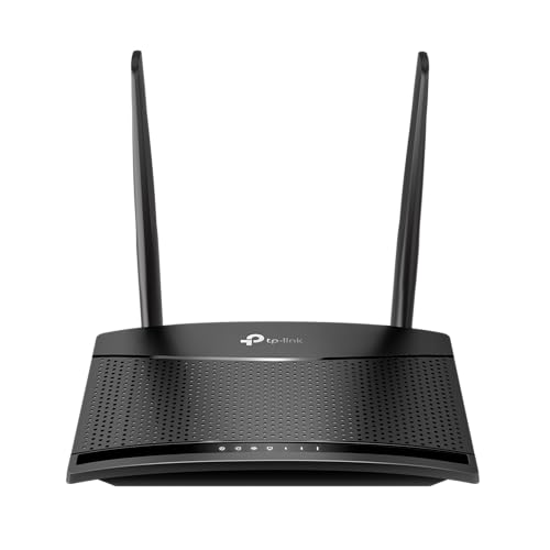 TP-Link 4G LTE Router 150 Mbit/s Wifi N 300 Mbit/s TL-MR100, 4G-Modem, 4G-Box, 2 x SMA für externe Antenne, 2 Ethernet-Ports, abnehmbare Antennen, kompatibel mit jedem Betreiber von TP-Link