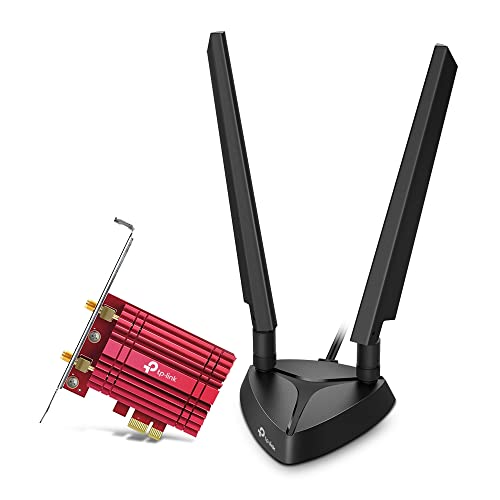 TP-Link Archer TXE75E Wi-Fi 6E WLAN PCIe Netzwerkkarte mit Bluetooth 5.2, 5400 Mbps, WPA3, Inter Chipsatz mit 2 abnehmbaren Antennen, Win 11/10 von TP-Link