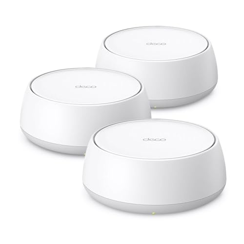 TP-Link Deco BE25 WiFi 7 Mesh WLAN(3 Pack), BE3600 Dual-Band, 2 x 2.5 Gbit/s Port für Jede Einheit, WPA3, 4 Streams, 160 MHz Kanäle, Gästenetzwerk, HomeShield, Empfohlen für Häuser mit 4-6 Zimmern von TP-Link