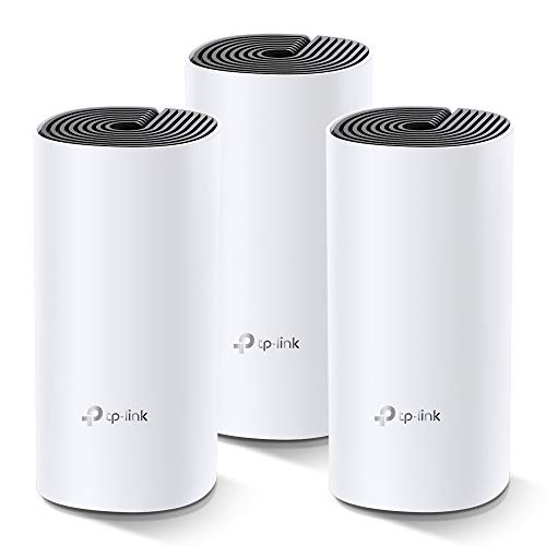 TP-Link Deco M4 Mesh WLAN Set (3er Pack), AC1200 Dual Band Router & Repeater, 2x Gigabit Ports für jede Einheit, empfohlen für Häuser mit 3-5 Schlafzimmern, Umfassender Jugendschutz von TP-Link