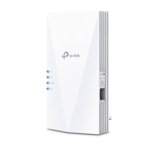 TP-Link RE780X WiFi 6 WLAN Verstärker Repeater AX3000(Dualband 2402MBit/s 5GHz + 574MBit/s 2,4GHz, MU-MIMO, Gigabit Port, kompatibel zu Allen WLAN Routern) von TP-Link