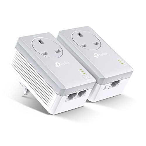 TP-Link TL-PA4022PKIT Passthrough Powerline Adapter Starter Kit, No Configuration Required, HD Video Streaming & Online Gaming, UK Plug TP-Link TL-PA4022PKIT Passthrough Powerline Adapter Starter Kit, No Configuration Required, HD Video Streaming & Online Gaming, UK Plug von TP-Link