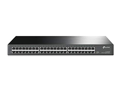 TP-Link TL-SG1048 48 Port Gigabit Netzwerk Switch ( 19 Zoll Rack-Montage, 48*RJ-45 LAN Ports, Metallgehäuse, , unmanaged, Plug-und-Play)schwarz von TP-Link