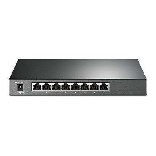 TP-Link TL-SG2008P 8-Port Smart Managed Netzwerk LAN Switch mit 4 PoE+ Ports (62 Watt, IEEE-802.3af/at, Zentrales Cloud-Management, Omada SDN, QoS, IGMP, LAN ) Schwarz, Geschäfts-Netzwerk von TP-Link