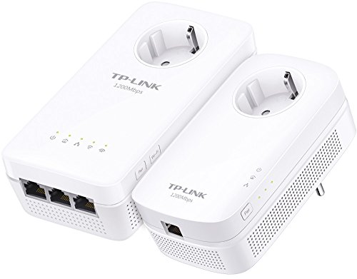 TP-Link TL-WPA8630P KIT(DE) AV1200 WLAN AC1200 Gigabit Powerline Netzwerkadapter (WiFi Klone, MU-MIMO, App Steuerung, 4 Gigabit Ports, Steckdose, Kompatibel mit anderen Adaptern) von TP-Link