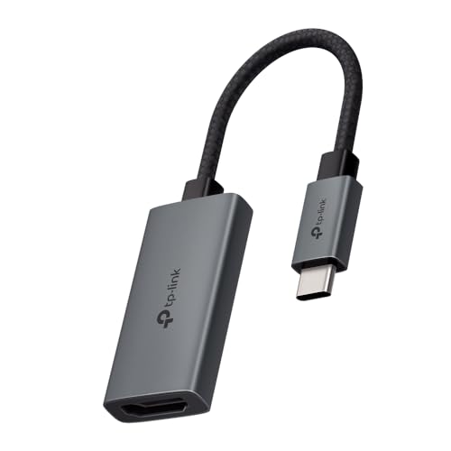 TP-Link UA520C USB C auf HDMI Kabel 4K 60Hz, 10cm langes geflochtenes Kabel, Plug & Play, Unterstützt macOS, Windows, iPadOS, iOS, Android, Linux und Chrome OS von TP-Link