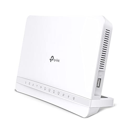 TP-Link VX231v Wi-Fi 6 VDSL Modem Router, VDSL2 35b 300 Mbit/s, 4× Gigabit-Ports, AX1800 Dual-Band WLAN, Unterstützt Telekom, O2, 1&1, nicht Vodafone MIC, nur für Deutschland von TP-Link