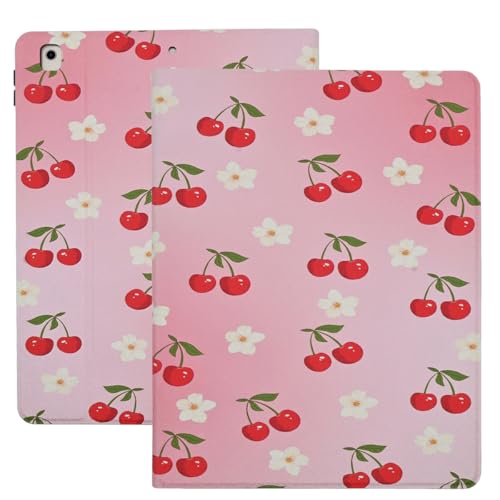 Schutzhülle für iPad 9./8./7. Generation 10,2 Zoll 2021/2020/2019, Folio PU Leder Soft TPU Back Cover Multi-Angle Stand Auto Wake/Sleep Smart Case, Cherry von TPACC