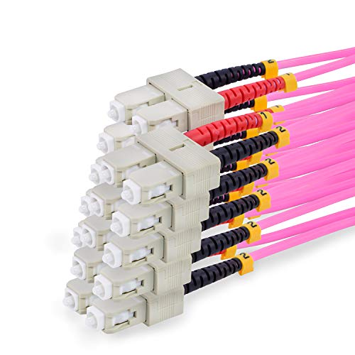 TPFNet 5er Pack 10m LWL Duplex Kabel SC/SC OM4 Multimode 50/125µm 10 Gigabits von TPFNet