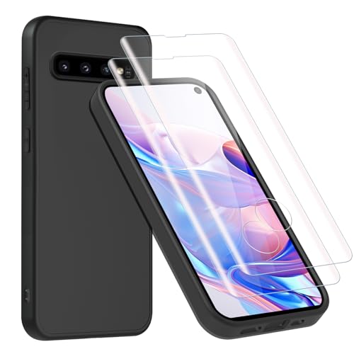 TPLTECH für Panzerglas für Samsung Galaxy S10 Schutzfolie, [2 Schutzglas + 1 Handyhülle] 9H Kratzfest Displayschutz, 0.33mm Ultra HD Folie, Fingerabdruck-ID Unterstützen, Blasenfrei, Rundumschutz von TPLTECH