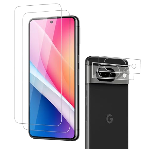 TPLTECH für Panzerglas für Google Pixel 8 Schutzfolie, 2 Stück Folie und 2 Stück Kameraschutz für Google 8, Premium Schutz für Pixel 8 Displayschutz, Fingerabdruck-ID Vollabdeckung von TPLTECH