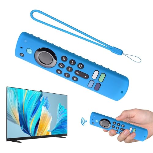 16x4.5cm Silikon Fernbedienung Hülle, Silikon Hülle Für Fir-e TV Stick 4k, Silikon Fernbedienungs Abdeckung, rutschfeste Silikon-Hülle Mit Umhängeband, Stoßfeste 4K Anti Fall RC Silikon Abdeckung von TQEBWUS