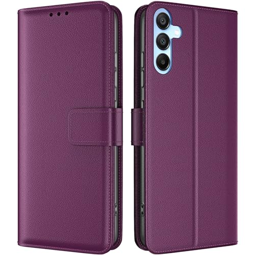 TQIAHF Handyhülle für Samsung Galaxy A55 5G Hülle Klapphülle Leder Klappbar Flip Cover Case Schutzhülle mit Kartenfach Komplettschutz Lederhülle Handytasche für Samsung Galaxy A55 5G,Dunkellila von TQIAHF