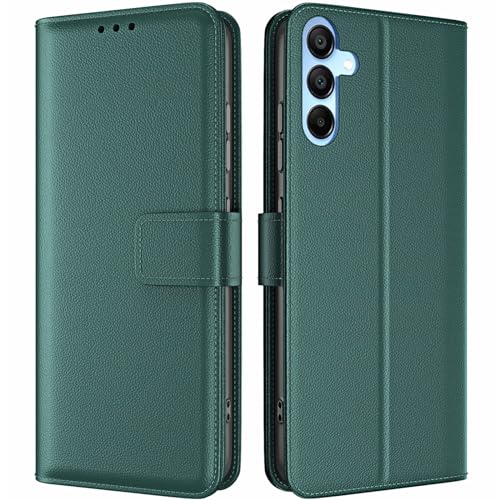 TQIAHF Handyhülle für Samsung Galaxy A55 5G Hülle Klapphülle Leder Klappbar Flip Cover Case Schutzhülle mit Kartenfach Komplettschutz Lederhülle Handytasche für Samsung Galaxy A55 5G,Dunkelgrün von TQIAHF