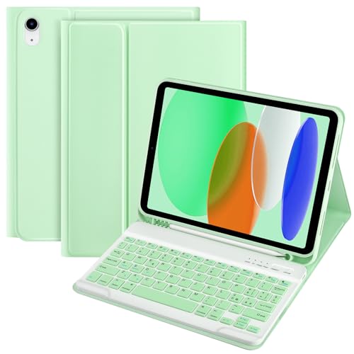 TQQ Tastaturhülle für iPad 10. Generation 2022 10,9 Zoll, italienisches QWERTY-Layout, abnehmbare Bluetooth-Tastatur, kompatibel mit iPad 10 (A2696/A2757/A2777) von TQQ