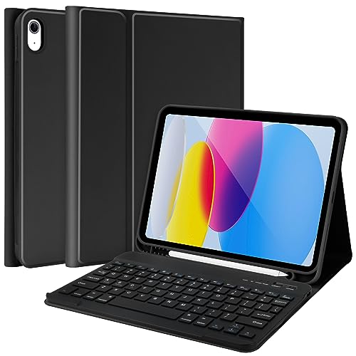 TQQ iPad 10 Generation Tastatur, iPad 10 Generation mit Tastatur (spanische QWERTY Ñ), ultradünn, abnehmbar und drahtlose Bluetooth-Verbindung, kompatibel mit iPad 10.Gen 10.9" 2022 von TQQ