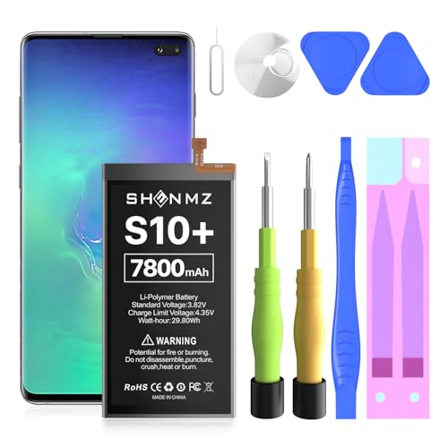 Akku für Samsung Galaxy S10+ S10 Plus,[7800mAh](2024 New Upgraded) SM-G9750 4100mAh EB-BG975ABU Li-Polymer Ersatzakku mit Reparaturwerkzeugsatz von TQTHL