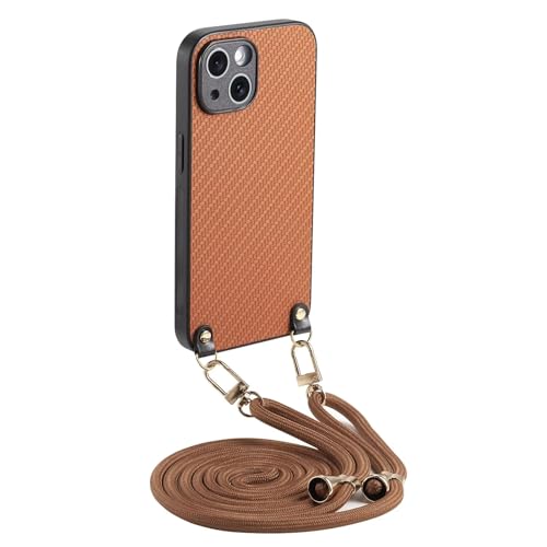 TQmchun Handykette Kompatibel mit Honor 80 Hülle mit Band, Necklace Handyhülle Case mit Strap Schnur Abnehmbar,mit Schnur zum Umhängen Kordel Necklace Hülle Case Schutzhülle -Braun von TQmchun