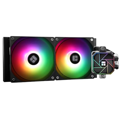 TR AQUA ELITE 240V3, AIO Pumpenkopfgeschwindigkeit bis zu 3300RPM, TL-C12B-S V2×2 PWM Lüfter, für AMD / AM4 / AM5, Intel LGA1150 / 1151/1200 / 2011/1700 CPU-Kühler von TR