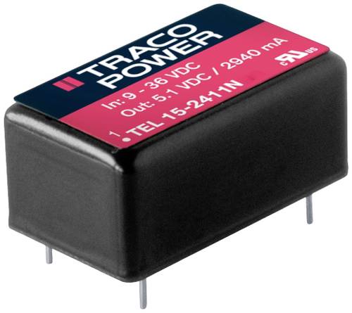 TracoPower TEL 15-4823N DC/DC-Wandler 0.5A 15W 15 V/DC 10St. von TRACOPOWER