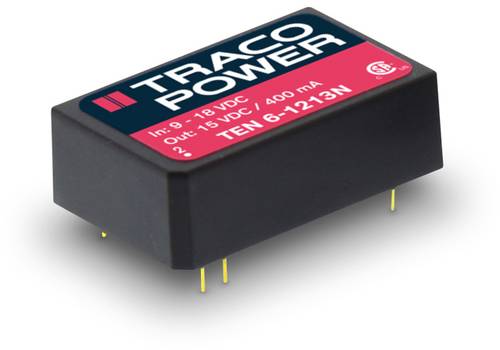 TracoPower TEN 6-1221N DC/DC-Wandler, Print 12 V/DC 5 V/DC, -5 V/DC 500mA 6W Anzahl Ausgänge: 2 x I von TRACOPOWER