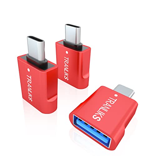 TRANLIKS USB auf USB C Adapter, OTG Adapter von USB 3.0 Buchse auf USB C Stecker for Fast Charging and High-Speed Data Transfer - 3 Stücke, Rot TRANLIKS USB auf USB C Adapter, OTG Adapter von USB 3.0 Buchse auf USB C Stecker for Fast Charging and High-Speed Data Transfer - 3 Stücke, Rot von TRANLIKS