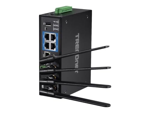 TRENDnet Industrial AC1200 Wireless Dual Band Gigabit Router, Schwarz, TI-W100 TRENDnet Industrial AC1200 Wireless Dual Band Gigabit Router, Schwarz, TI-W100 von TRENDnet