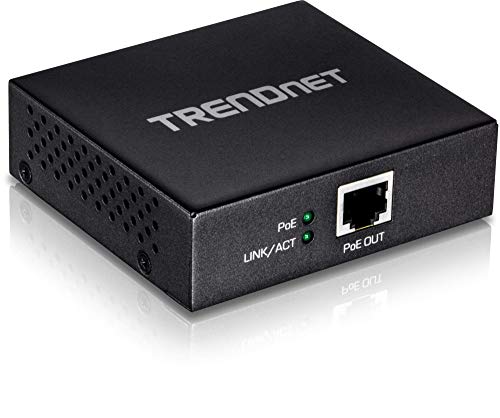 TRENDnet TPE-E100 Gigabit PoE+ Extender/Verstärker, Einfacher Port PoE, Power over Ethernet, Verlängert 100 m auf eine Gesamtdistanz von bis zu 200m (656 ft.) von TRENDnet
