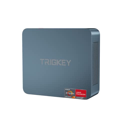 TRIGKEY S5 Mini-Computer Ryzen 7 5850U, AMD Mini-Computer, ausgestattet mit 16 GB DDR4 500 GB M.2 NVME SSD, Gaming-Mini-Desktop-Computer, HDMI+DP+USB-C, Radeon RX Vega 8 Grafikkarte, USB 3.2*3, WiFi 6 von TRIGKEY