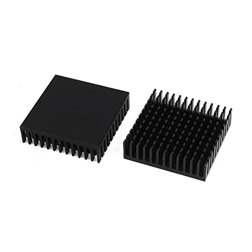 TRITAM 2 x schwarz Aluminium Kuehler Kuehlkoerper Heatsink 40 x 40 mm x11mm von TRITAM