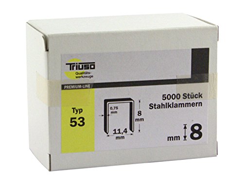 Triuso Tackerklammern für Handtacker Klammern Klammer für Tacker VPE 5000 Stück Länge: 8 mm von TRIUSO