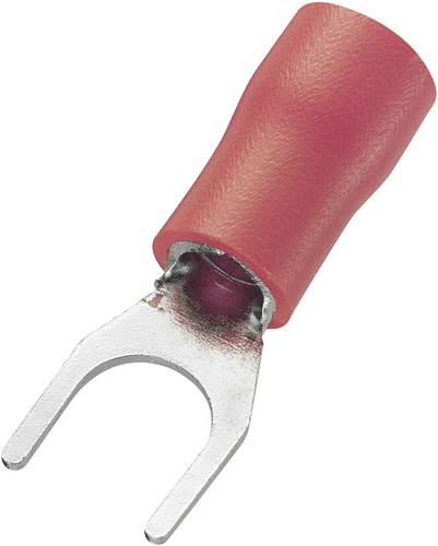 TRU COMPONENTS 745254 Gabelkabelschuh 0.50mm² 1.50mm² Loch-Ø=4.3mm Teilisoliert Rot 100St. von TRU Components