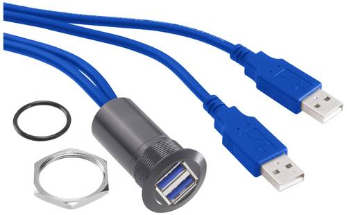 TRU Components USB-13-BK USB-Einbaubuchse 3.0 Inhalt: 1St. von TRU Components