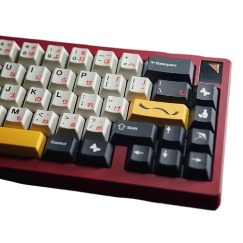 Benutzerdefinierte Retro japanische Keycap Set 164 PBT Profil Kompatibel mit mechanische Gaming-Tastaturen Geschenk(135key Set) von TRyYCB