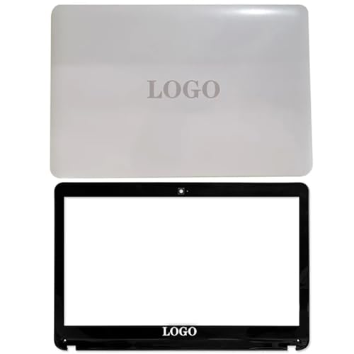 Ersatz-Laptop-LCD-Rückabdeckung mit Scharnieren der vorderen Blende, kompatibel mit SVF142 SVF143 SVF143A1QT A1RT A23T 29T SVF14326SCW Non-Touch(White AB Cover) von TRyYCB