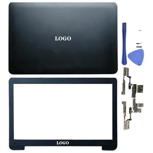 Kompatible LCD-Rückabdeckung, vordere Lünette, Scharniere, Abdeckung der Handballenauflage, unteres Gehäuse Compatible with A555 X555 K555 F555 X554 F554 K554 W519L VM590L Laptop(AB Hinges) von TRyYCB