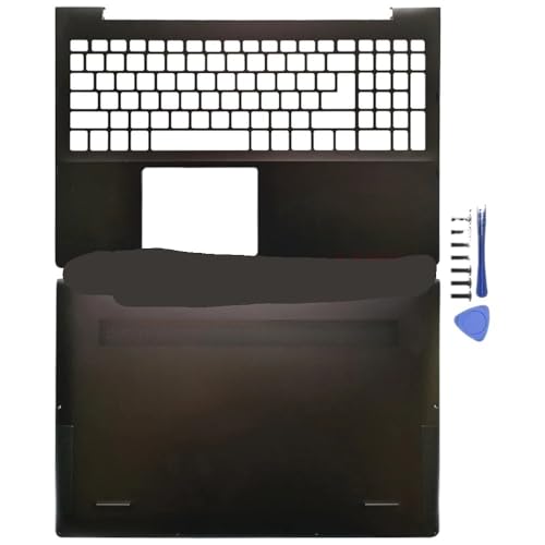 Kompatible Laptop-Hülle 15 Zoll 2-in-1 7000 Serie 7590 7591 Notebook LCD-Rückabdeckung Handballenauflage und Bodengehäuse-Zubehör(Black CD Cover) von TRyYCB