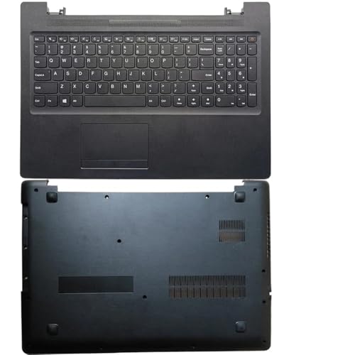 Kompatibles Handballenauflage-Obergehäuse mit Tastatur und Touchpad 110-15ACL 110-15AST 110-15IBR Laptop, schwarzes Untergehäuse(with Keyboard CD) von TRyYCB